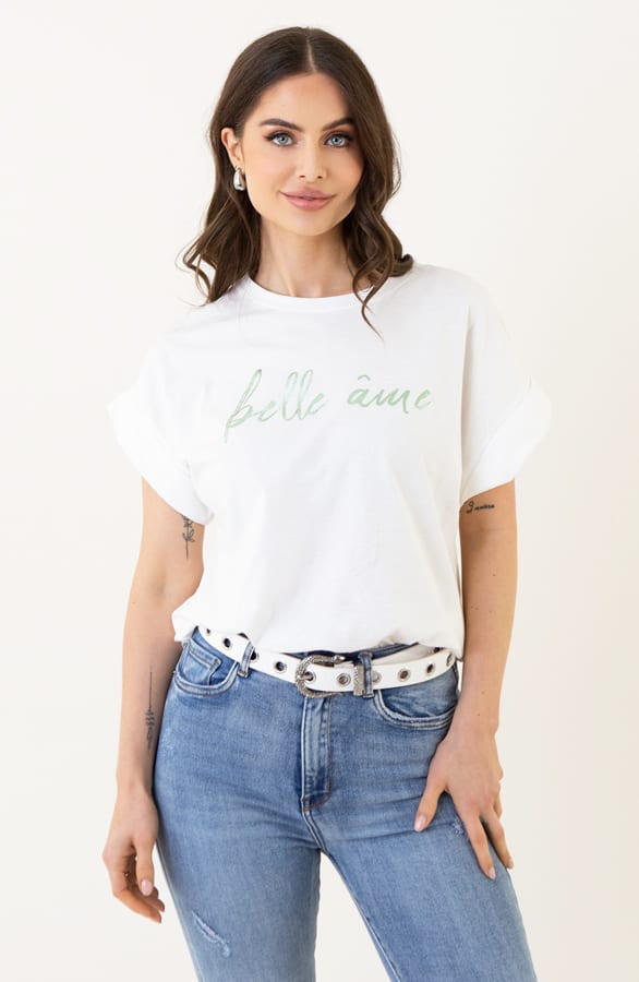 Print T-Shirt Belle Ame Mint Metallic – shoparchief
