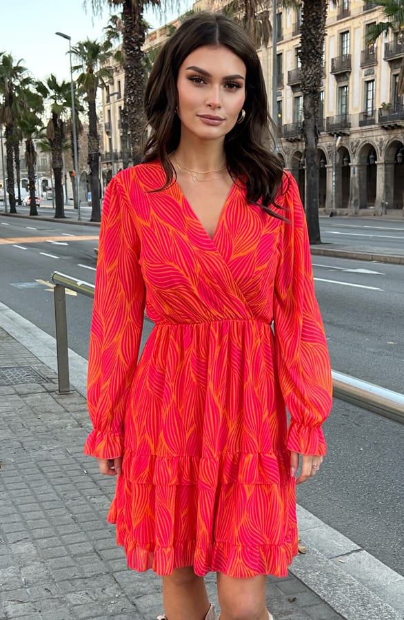Tropical V-hals Jurk Katy – shoparchief — foto 6