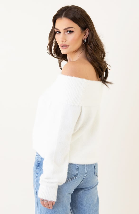 Trui Off Shoulder Joya Off White – shoparchief — foto 2