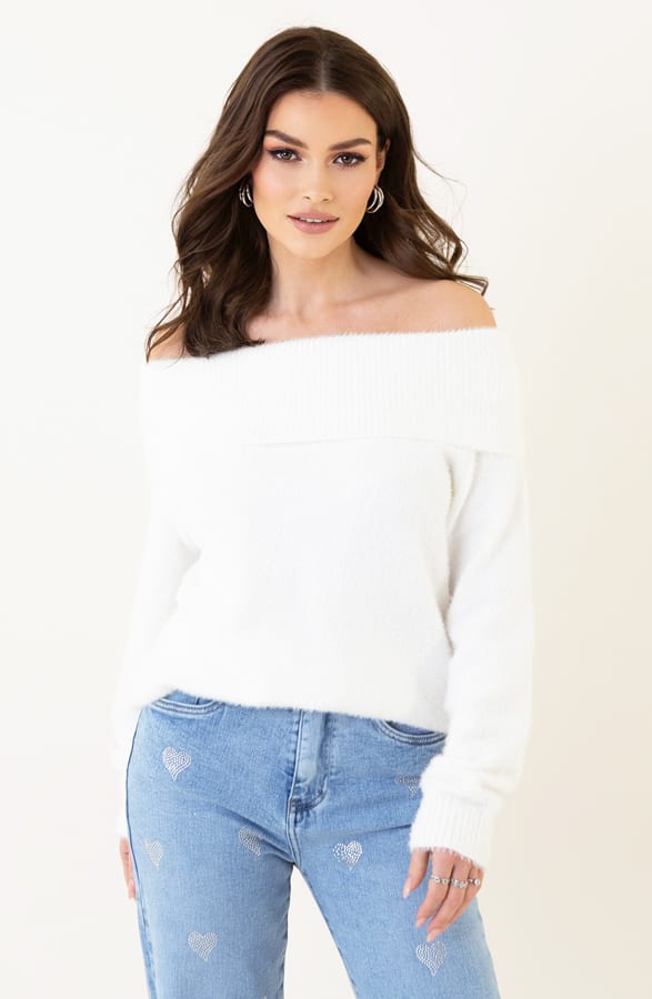 Trui Off Shoulder Joya Off White – shoparchief — foto 3