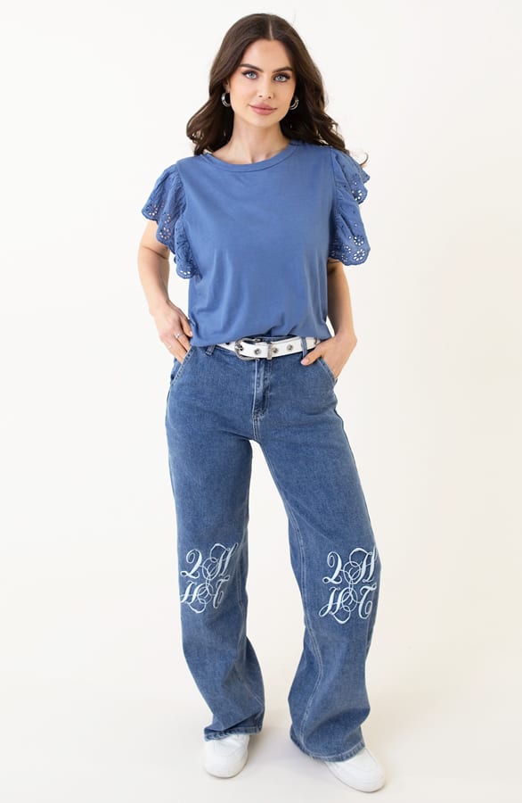 Wide Leg Jeans Print Hannah – shoparchief — foto 5