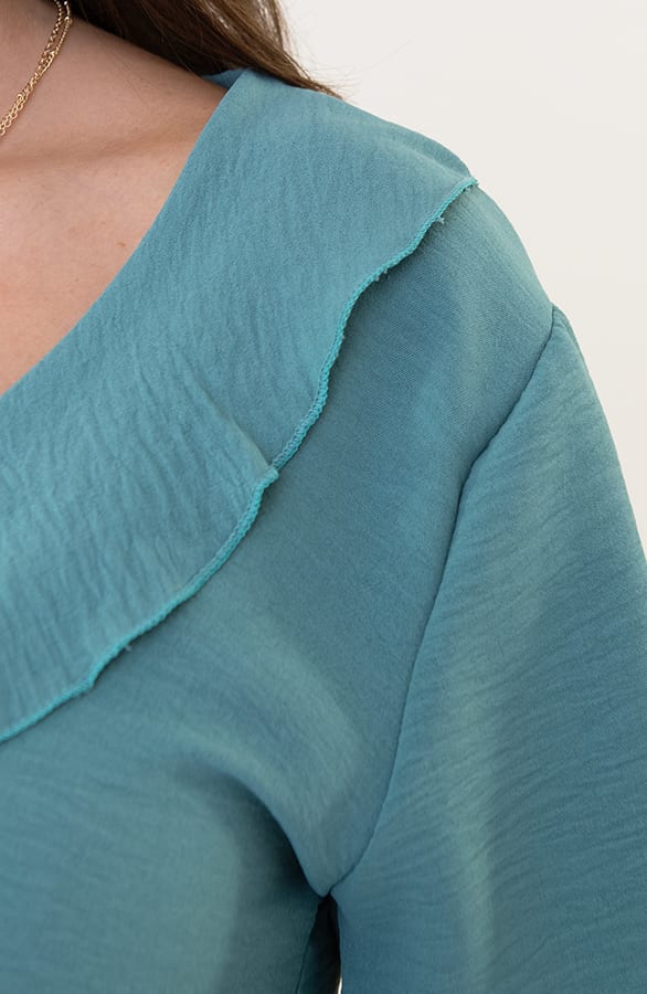 Ruffle Blouse Rumi Mint – shoparchief — foto 4