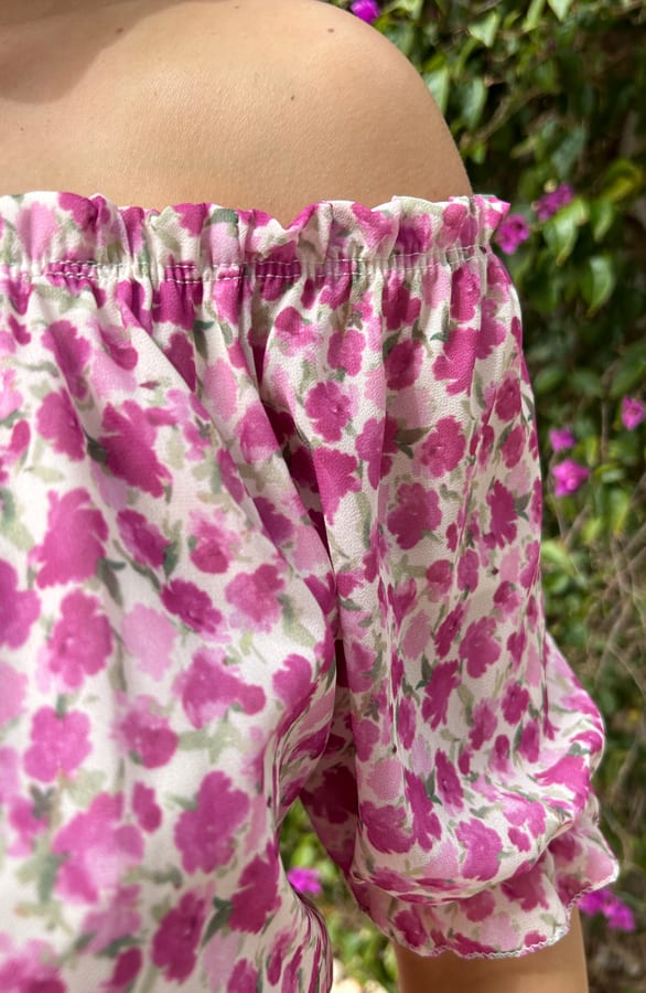 Bloemen Jurk Violet Fuchsia – shoparchief — foto 3