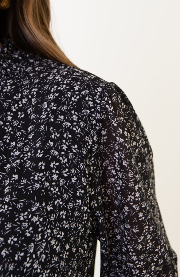 Bloemenprint Col Jurk Silvia Zwart – shoparchief — foto 6
