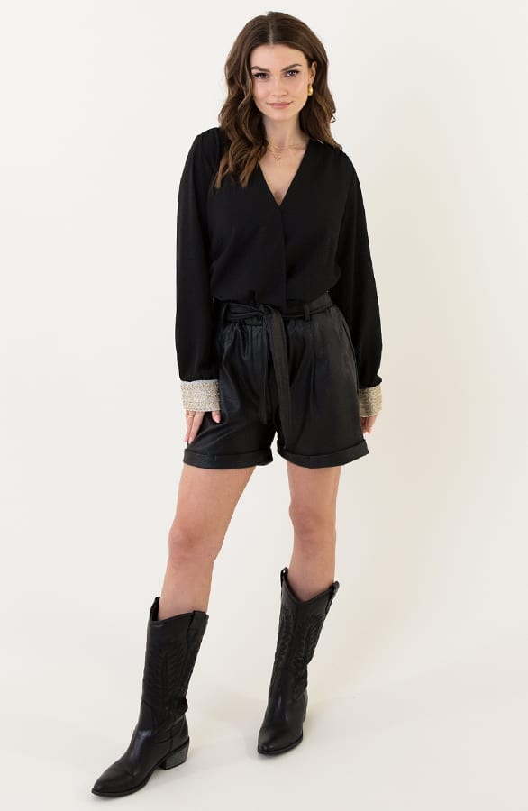 Limited Blouse Met Gouden Details Lize Zwart – shoparchief — foto 5
