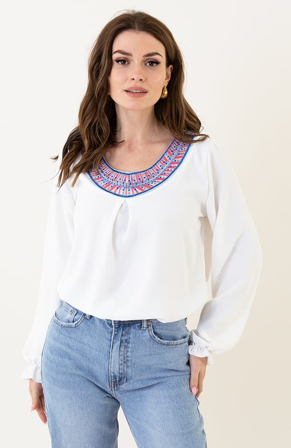 Ecru Detail Blouse – shoparchief — foto 2