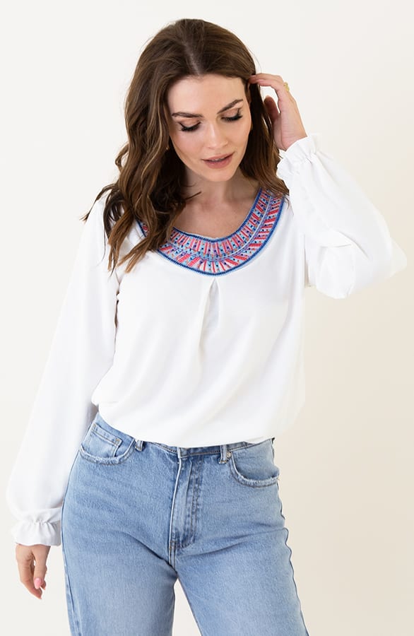 Ecru Detail Blouse – shoparchief — foto 3