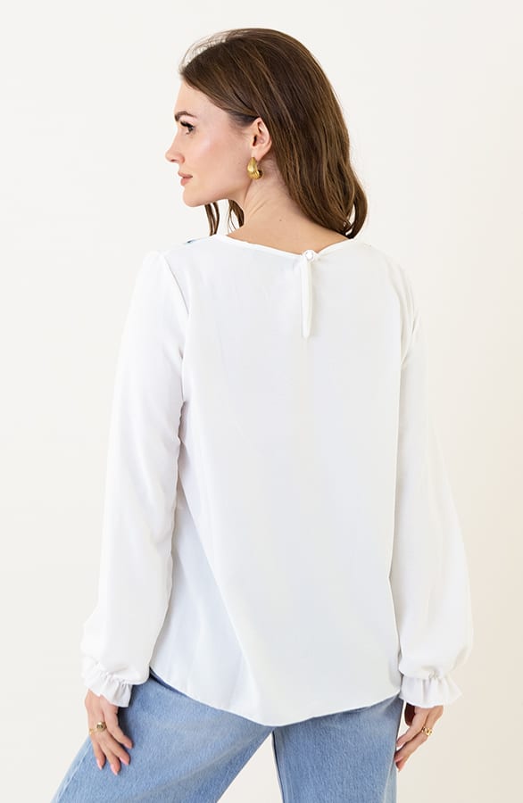 Ecru Detail Blouse – shoparchief — foto 4