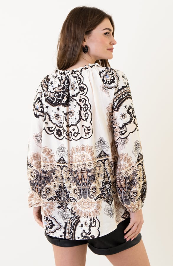 Detailed Strik Blouse Arabella Zwart – shoparchief — foto 4