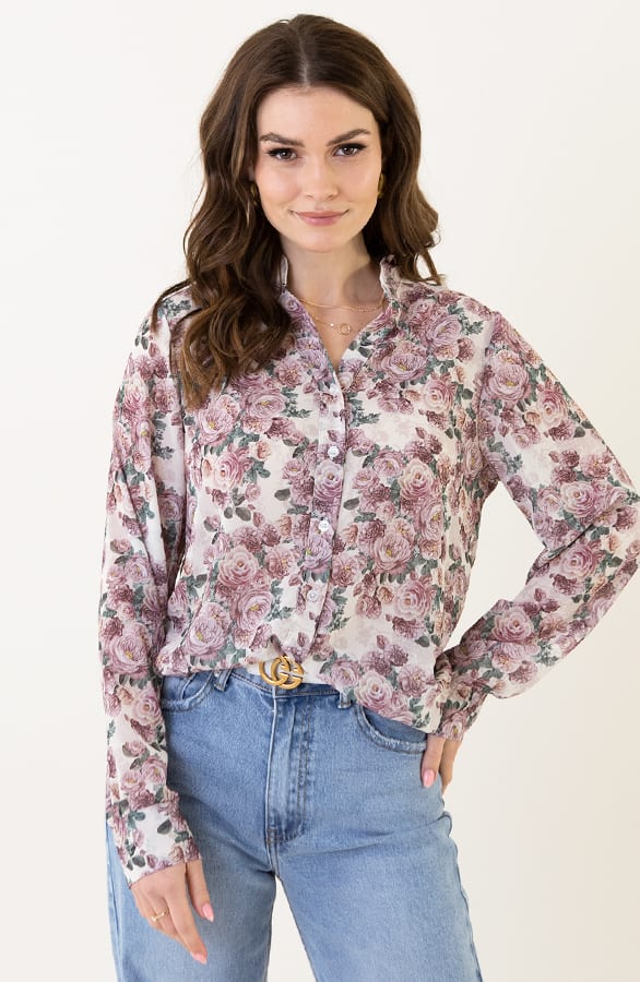 Floral Blouse Milly Dust Pink – shoparchief — foto 4