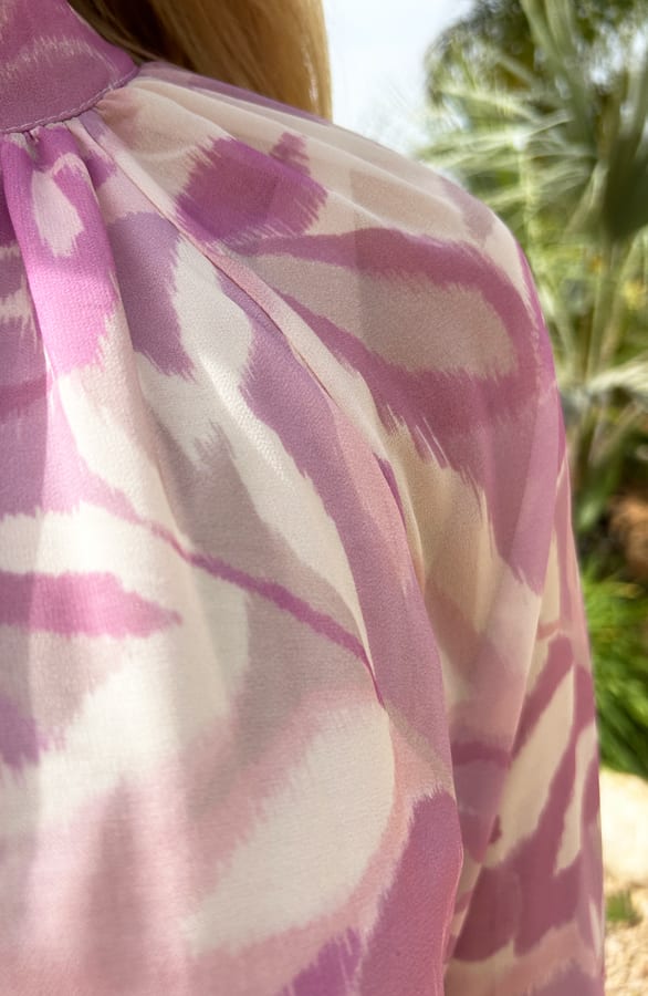 Flower Print Jurk Met Strik Eva Dust Roze – shoparchief — foto 5
