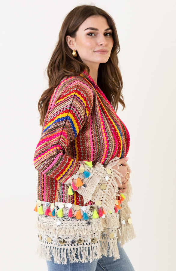 Handmade Bohemian Cardigan Lindy Multicolor – shoparchief — foto 5