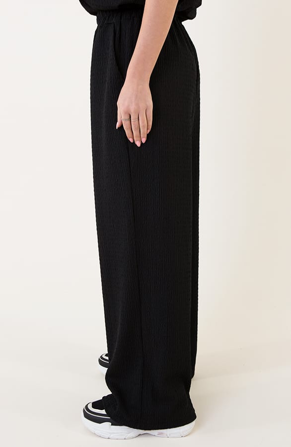 High Waist Trendy Broek Jaydi Zwart – shoparchief — foto 7