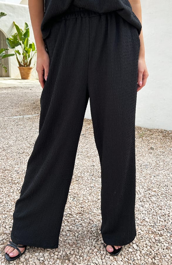 High Waist Trendy Broek Jaydi Zwart – shoparchief