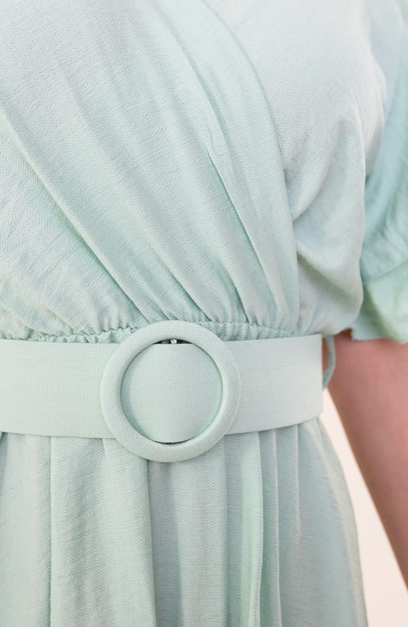 Ruffle Jurk Met Riem Nora Mint – shoparchief — foto 6