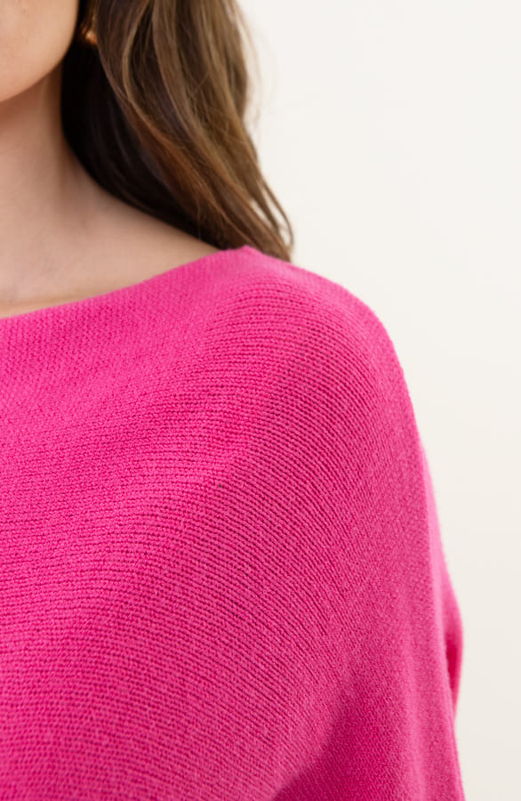 Ruffle Mouwen Soft Trui Chloé Fuchsia – shoparchief — foto 6