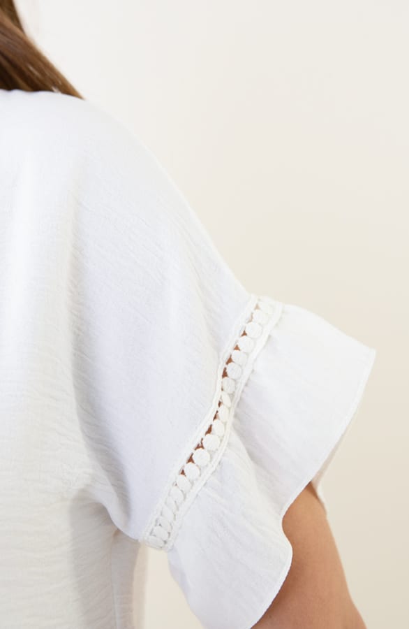 Kanten Detailed Top Dee Ecru – shirts & tops — foto 5