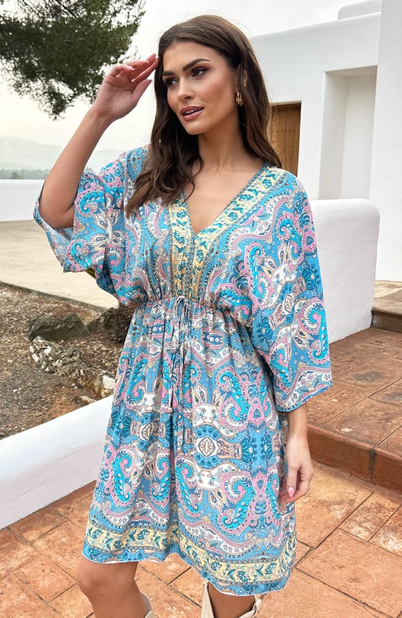 Katoenen Print Tuniek Maisy Blauw – shoparchief — foto 2
