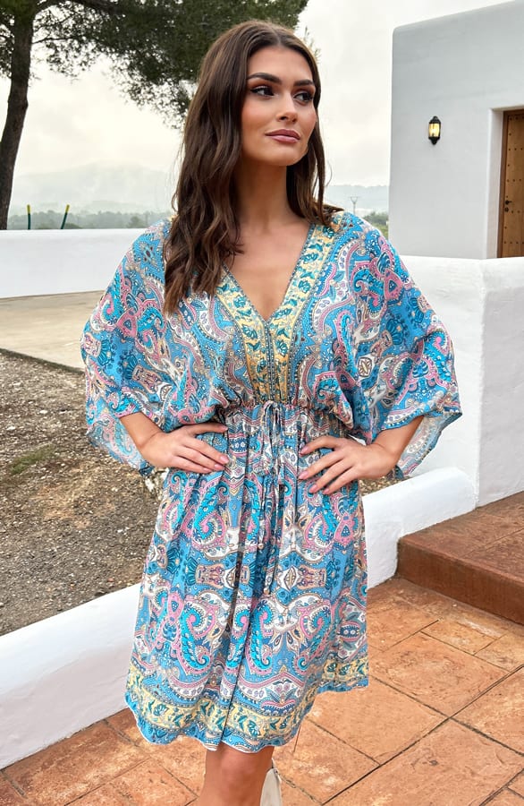 Katoenen Print Tuniek Maisy Blauw – shoparchief