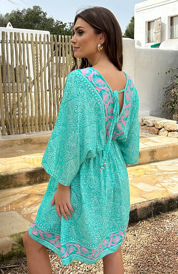 Katoenen Print Tuniek Maisy Turquoise – shoparchief — foto 3