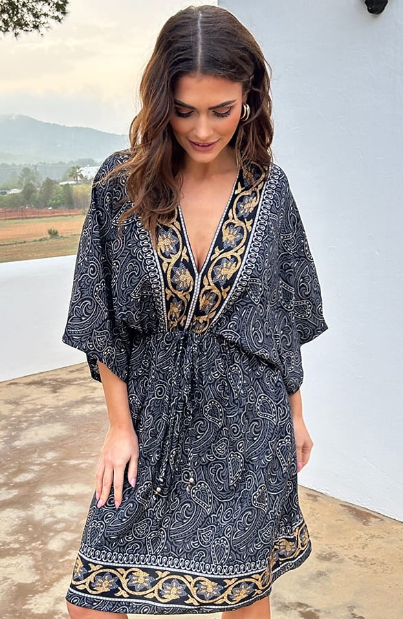 Katoenen Print Tuniek Maisy Zwart – shoparchief — foto 3