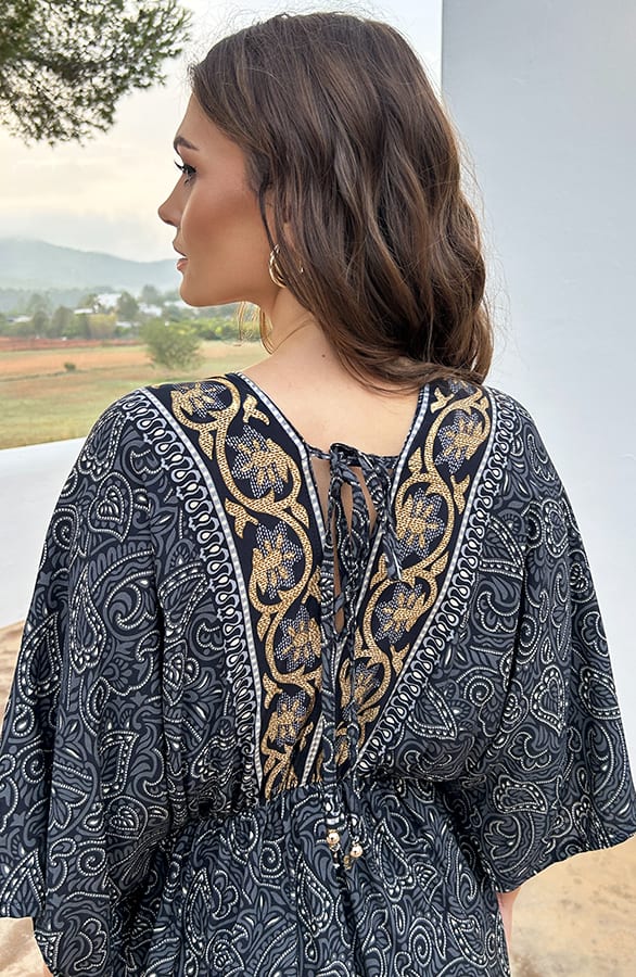 Katoenen Print Tuniek Maisy Zwart – shoparchief — foto 5