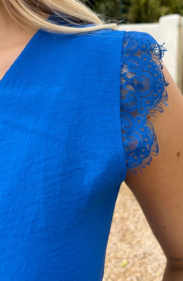 Lace Detail Top Kira Kobalt – shoparchief — foto 5
