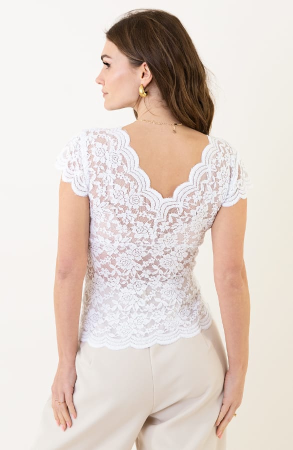 Lace See Through Top Devi Ecru – shoparchief — foto 2