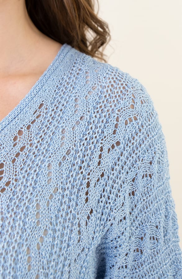 Lurex Gehaakte Trui Amanda Light Blue – shoparchief — foto 7