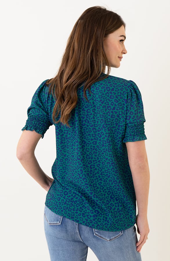 Lynn Top Leopard Kobalt Groen – shoparchief — foto 4
