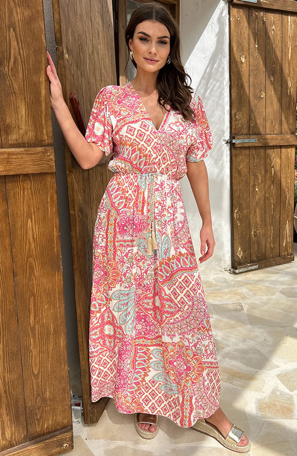 Maxi Ibiza Jurk Else Fuchsia – shoparchief — foto 7