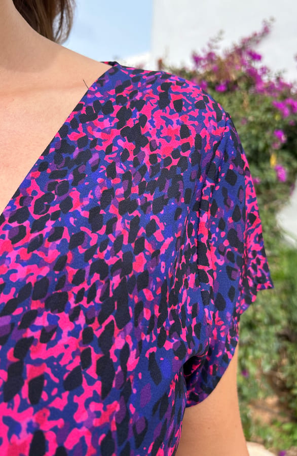 Maya Cheetah Dress Blue Pink – shoparchief — foto 6