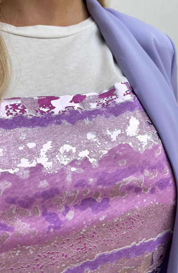 Metallic Print Top Kaia Lila – shoparchief — foto 5