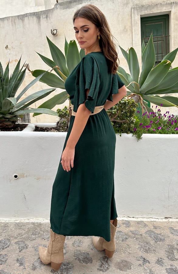 Midi Jurk Nikkie Smaragd – shoparchief — foto 3