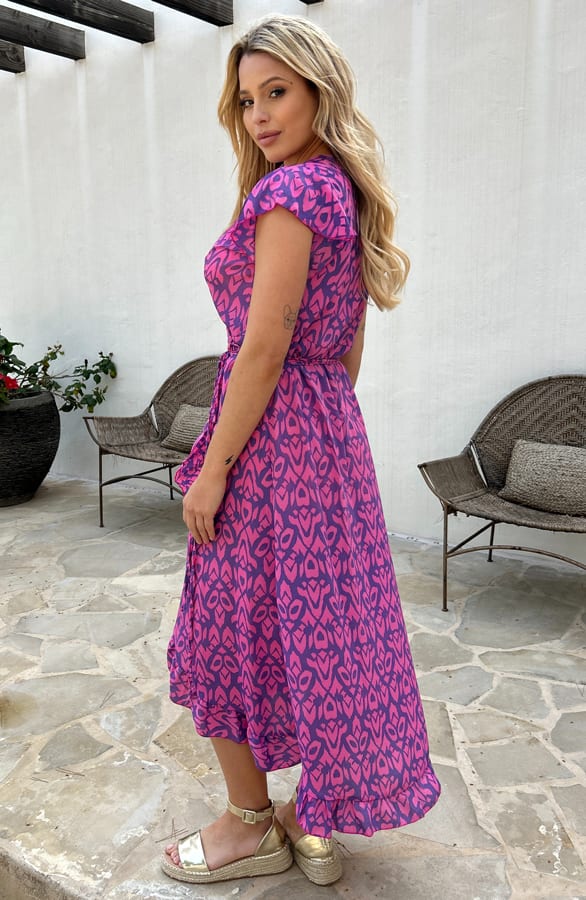 Midi Jurk Overslag Jenny Lila – shoparchief — foto 2