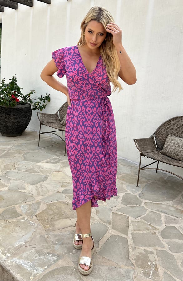 Midi Jurk Overslag Jenny Lila – shoparchief — foto 3