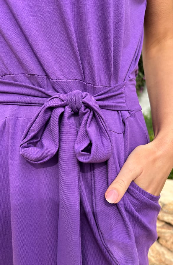 Noa Dress Donker Paars – casual jurkjes — foto 5