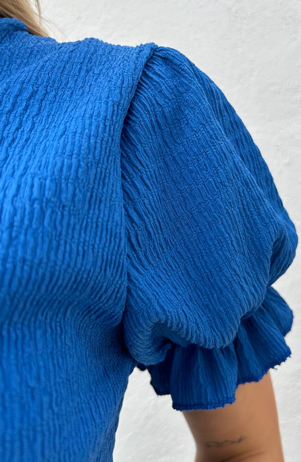Pofmouwen Smocked Top Clara Kobalt 2.0 – shoparchief — foto 10