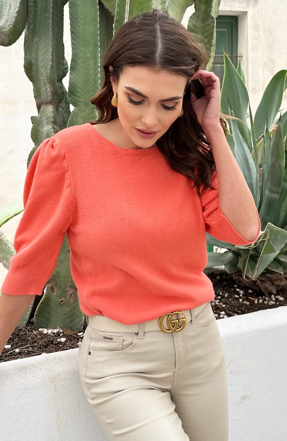 Pofmouwen Top Ariana Koraal – shirts & tops — foto 3