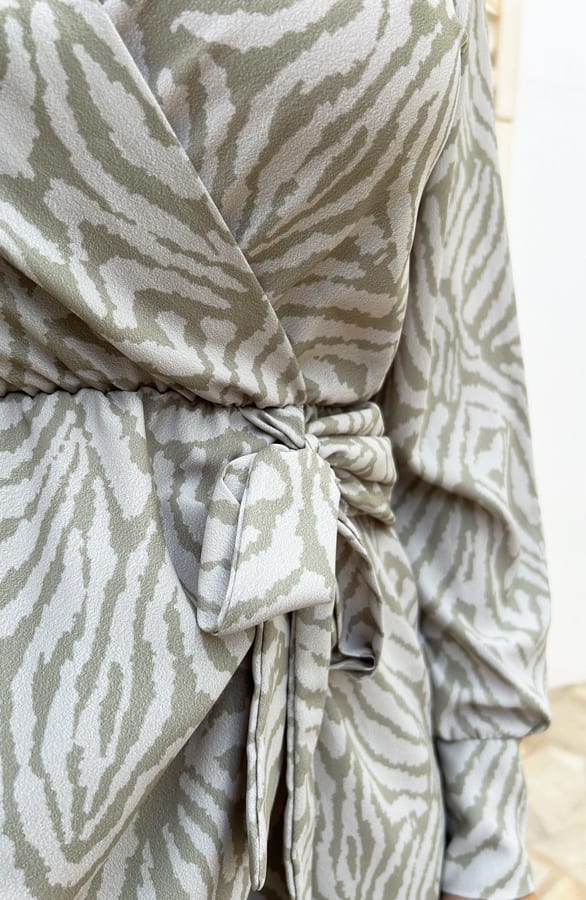 Print Jurk Overslag Lova Mint – shoparchief — foto 3