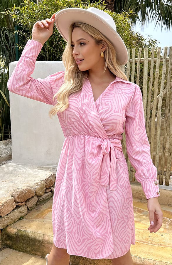 Overslag Jurk Pink – shoparchief — foto 2
