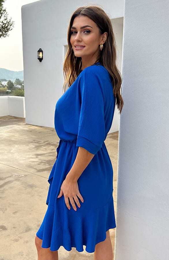 Ruffle Jurk Marbella Kobalt – shoparchief — foto 4