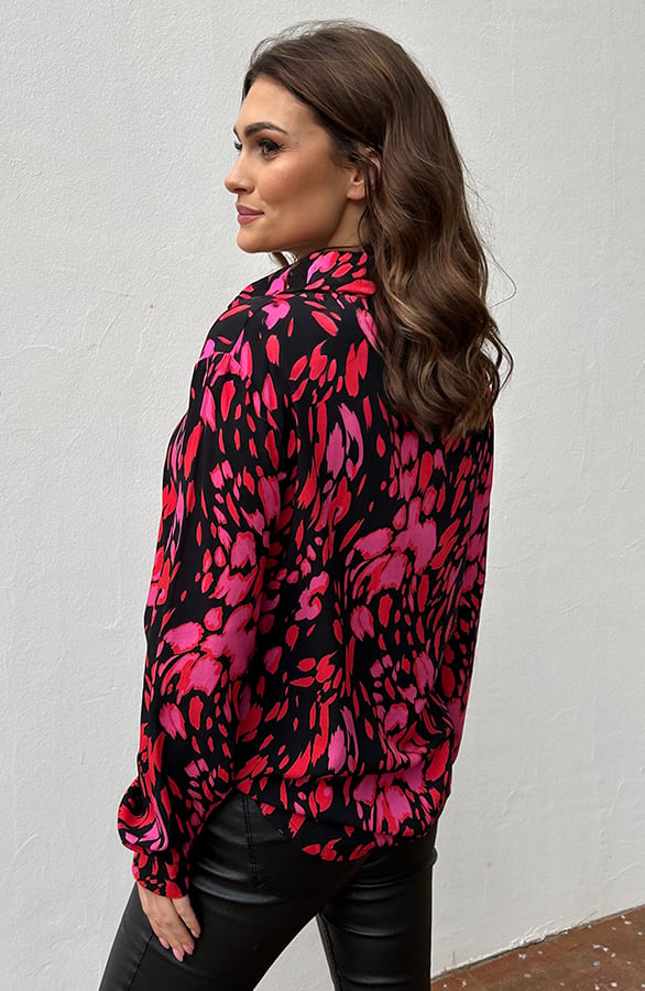 Romantic Blouse Chrissy Roze Zwart – shoparchief — foto 3
