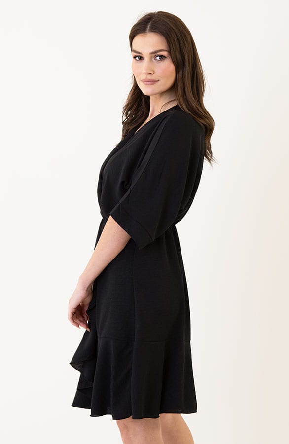 Ruffle Jurk Marbella Zwart – shoparchief — foto 7