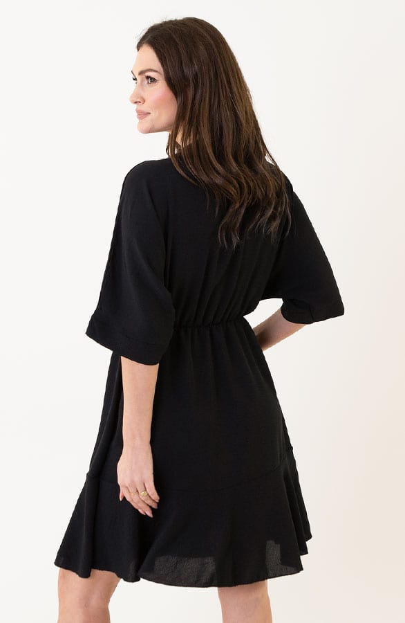 Ruffle Jurk Marbella Zwart – shoparchief — foto 8