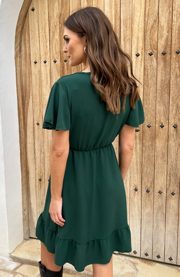 Ruffle Jurk Rose Emerald – shoparchief — foto 4