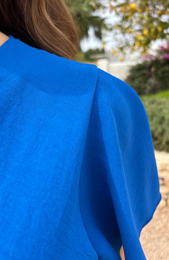 Ruffle Jurk Rose Kobalt – shoparchief — foto 6