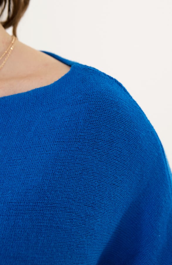 Ruffle Mouwen Soft Trui Chloé Kobalt – shoparchief — foto 5