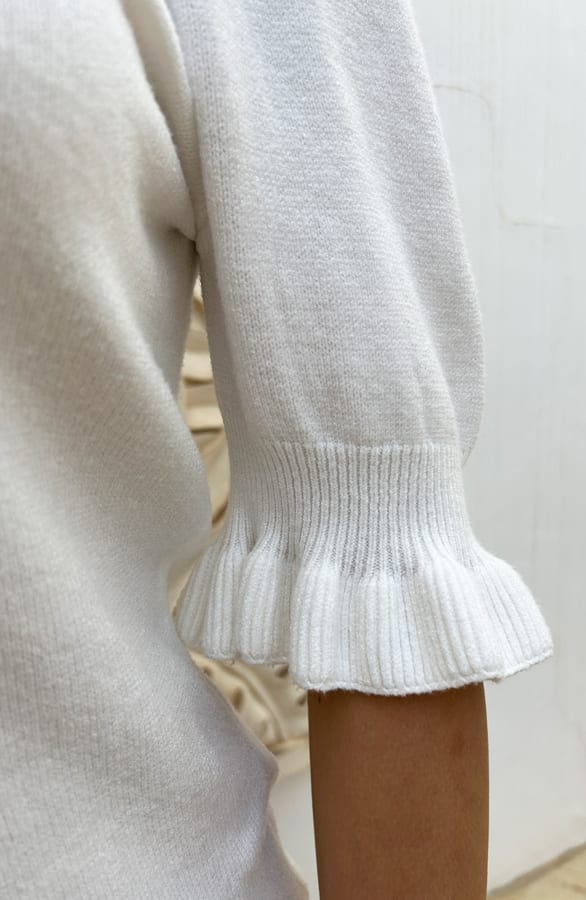 Ruffle Top Noelle Ecru – shoparchief — foto 5