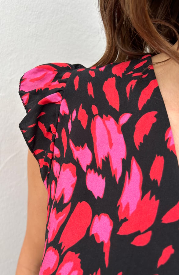Ruffle Top Ramona Roze Zwart 2.0 – shoparchief — foto 8